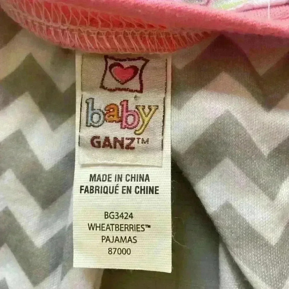 Baby Ganz Wheatberries Boutique Pajamas Set Two Piece Pajamas size 9-12 months - Picture 9 of 9